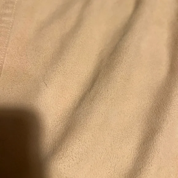 Adrienne Vittadini Pale Peach Genuine Leather High Waist Vintage Skirt Size 8 - Picture 2 of 5